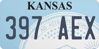 KS license plate 397AEX