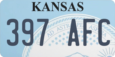 KS license plate 397AFC