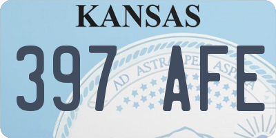 KS license plate 397AFE