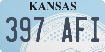 KS license plate 397AFI
