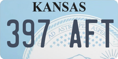 KS license plate 397AFT