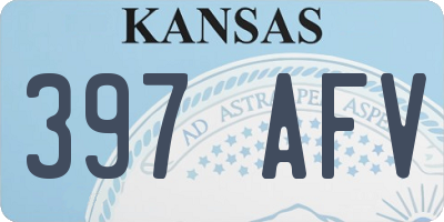 KS license plate 397AFV