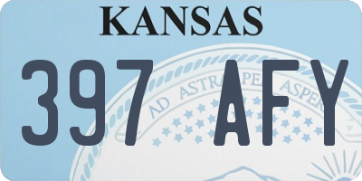 KS license plate 397AFY