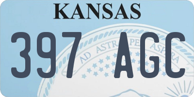 KS license plate 397AGC