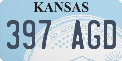 KS license plate 397AGD