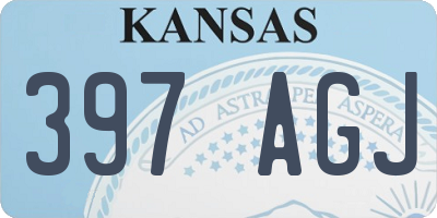 KS license plate 397AGJ