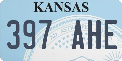 KS license plate 397AHE