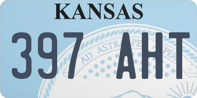 KS license plate 397AHT