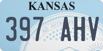 KS license plate 397AHV