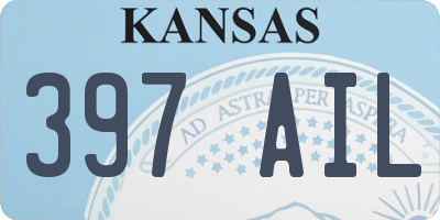 KS license plate 397AIL