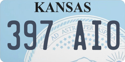 KS license plate 397AIO