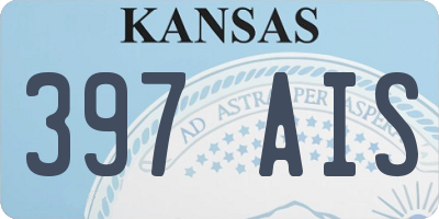 KS license plate 397AIS
