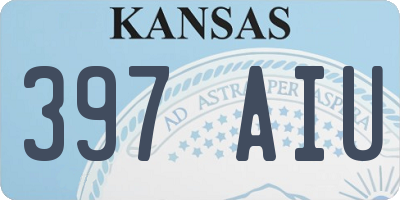 KS license plate 397AIU