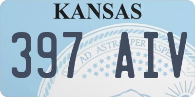 KS license plate 397AIV