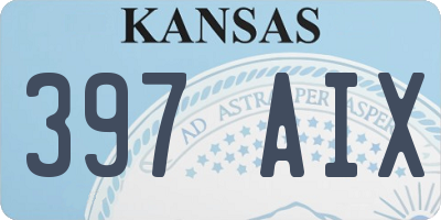 KS license plate 397AIX