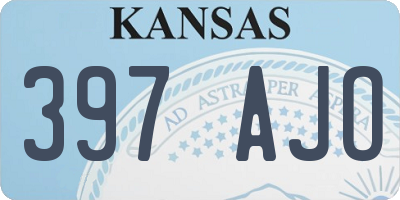 KS license plate 397AJO