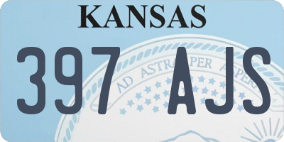 KS license plate 397AJS