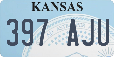 KS license plate 397AJU