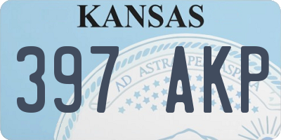 KS license plate 397AKP