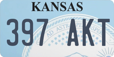 KS license plate 397AKT
