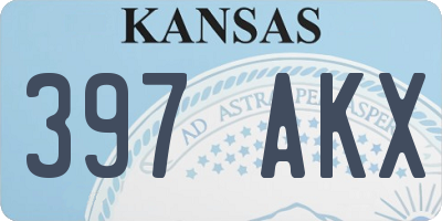 KS license plate 397AKX