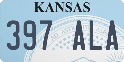 KS license plate 397ALA