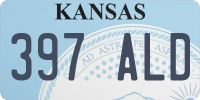 KS license plate 397ALD