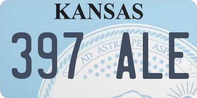 KS license plate 397ALE