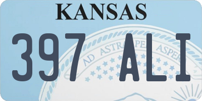 KS license plate 397ALI