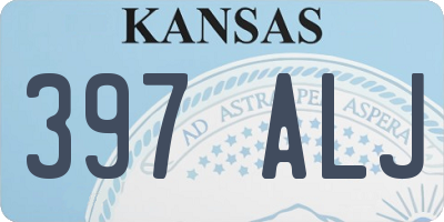 KS license plate 397ALJ