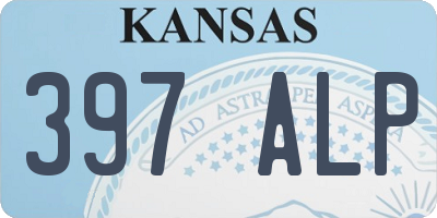 KS license plate 397ALP