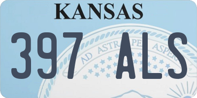 KS license plate 397ALS