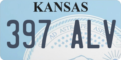 KS license plate 397ALV
