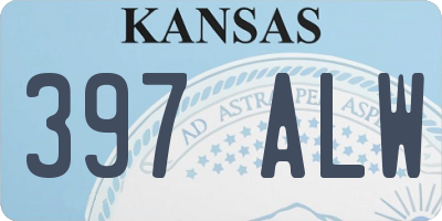 KS license plate 397ALW