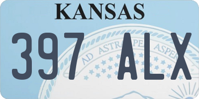 KS license plate 397ALX
