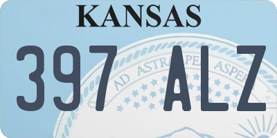 KS license plate 397ALZ