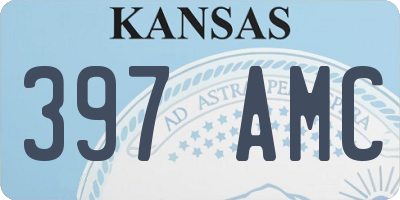 KS license plate 397AMC