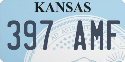 KS license plate 397AMF
