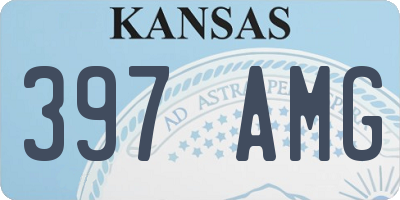 KS license plate 397AMG