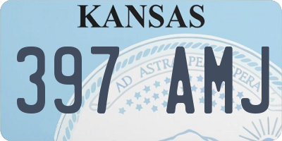 KS license plate 397AMJ