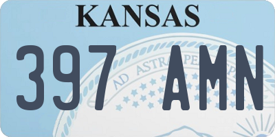 KS license plate 397AMN