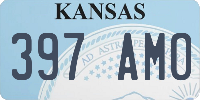 KS license plate 397AMO
