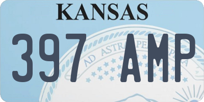 KS license plate 397AMP