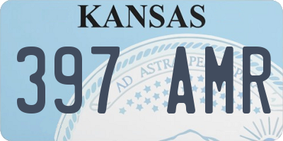 KS license plate 397AMR