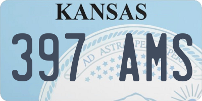 KS license plate 397AMS