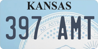 KS license plate 397AMT