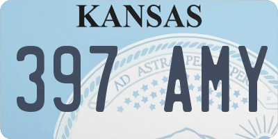 KS license plate 397AMY
