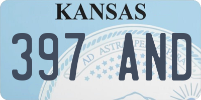 KS license plate 397AND