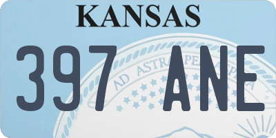 KS license plate 397ANE