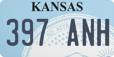 KS license plate 397ANH